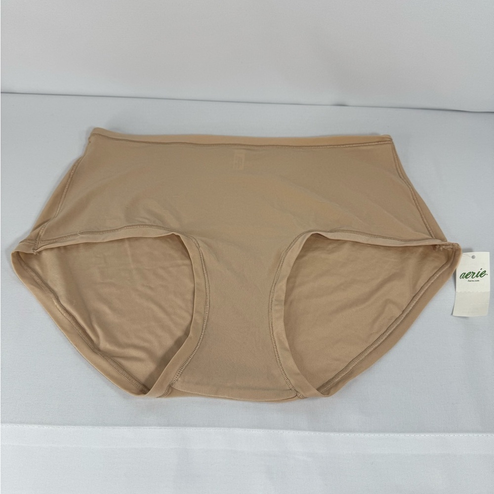 aerie Seamless High-Waist Briefs — Beige